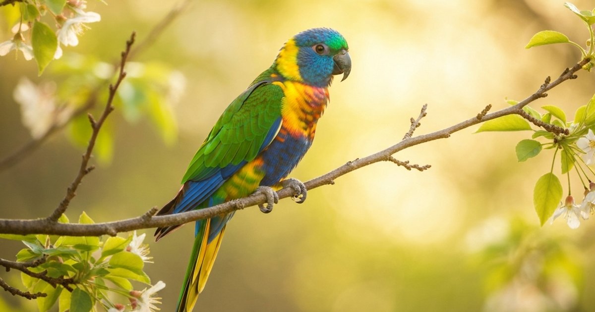 Vet examining a parrot