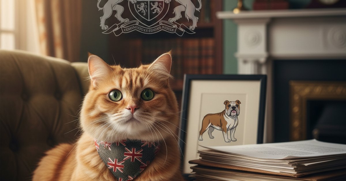 A British Bulldog sitting next to pet insurance policy documents