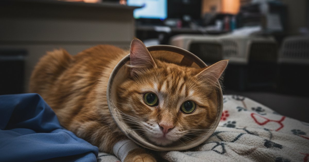 A stressed cat owner looking at vet bills at an emergency clinic