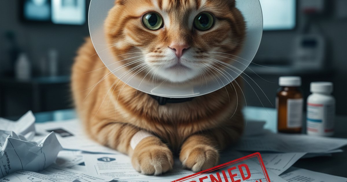 A stressed cat owner looking at a veterinary bill in an examination room