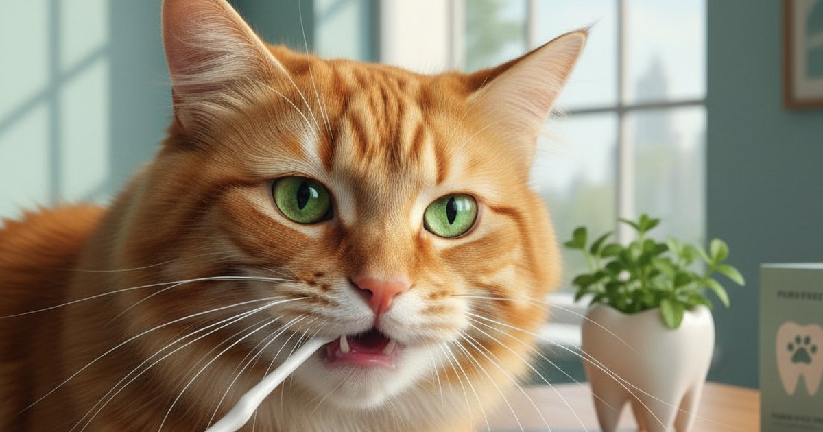 A veterinarian examining a cat's teeth for dental disease