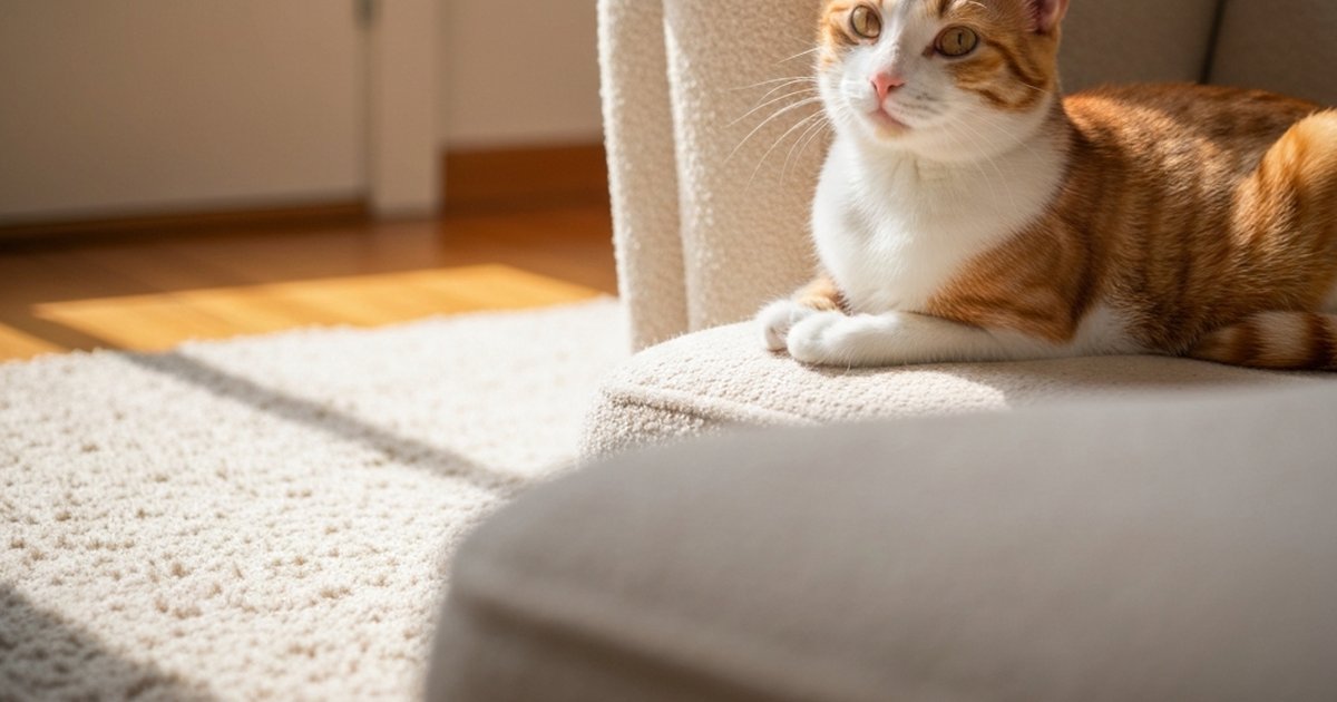 Senior cat eye checkup illustration