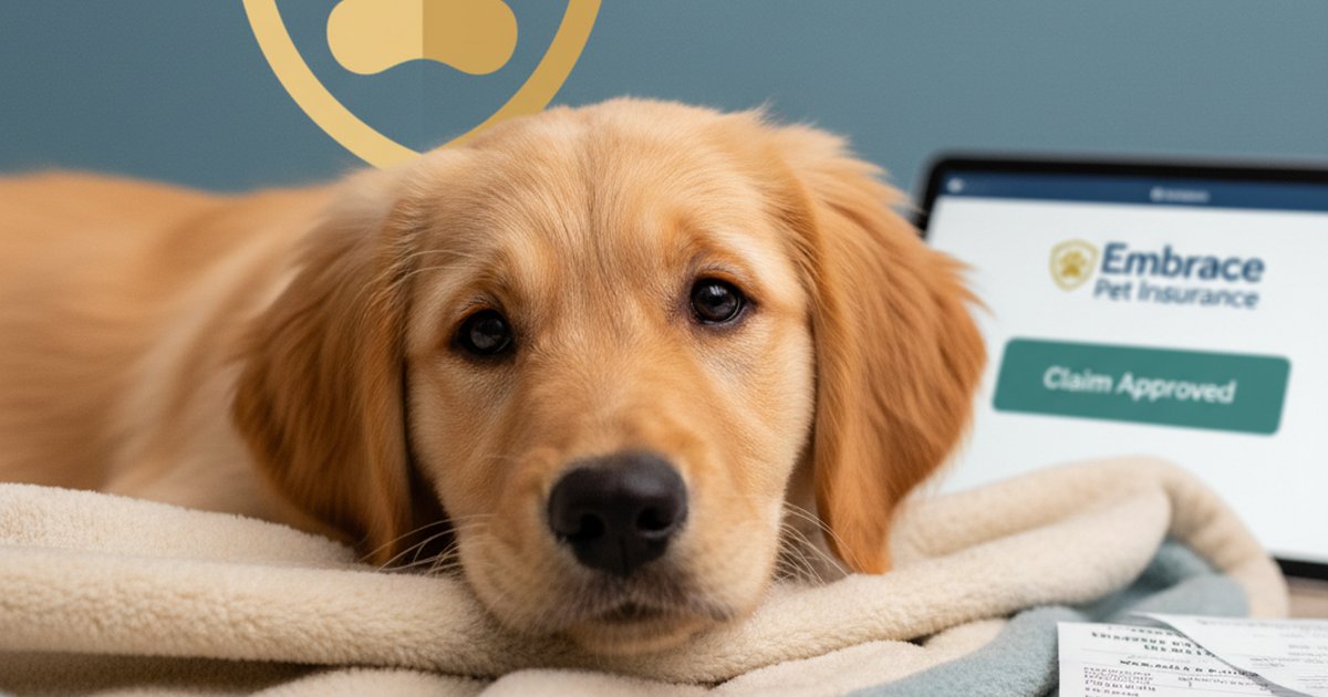Dog and cat looking at an Embrace pet insurance policy document