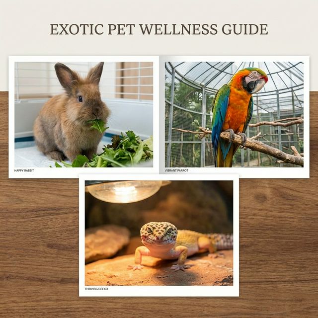 Collage of exotic pets