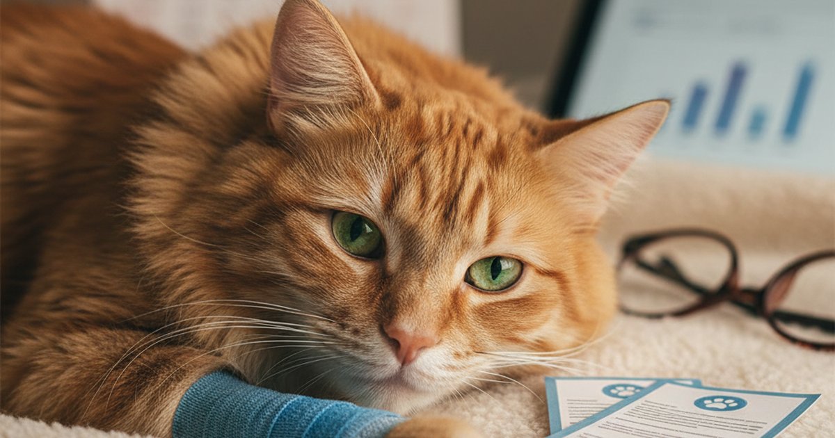 A golden retriever looking at a veterinary bill
