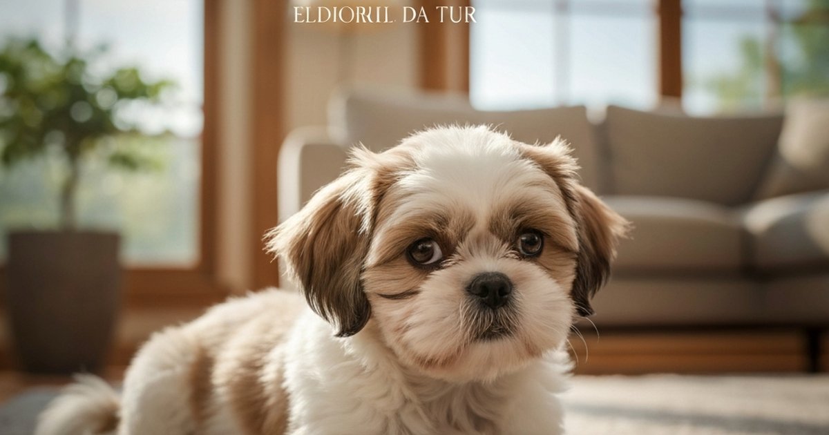 Puppy protected by magic shield